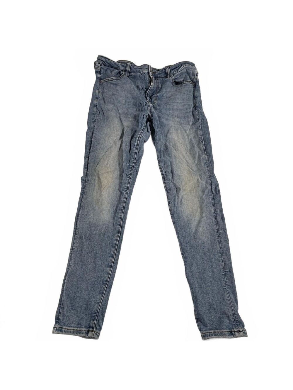 American Eagle Women's Skinny Stretch Mid-Wash Blue Denim Jeans 12 Short